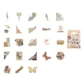 Vintage floral stickers set for journal decoration with butterfly and flower designs - Free Like A Flower / 46 Pieces/Pack
