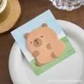 Simpatici post-it a forma di Capibara, 85x76mm, 30 fogli per pacco - Annoiato / 30 Fogli