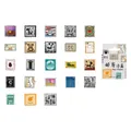 Vintage postage stamp style decorative stickers set for DIY scrapbooking and journal decoration - Mailed Poem / 46 Pieces/Pack
