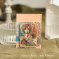 Magnete da frigo in acrilico stile vintage Mucha serie artista Sunset Flight 60x45mm - Volo al Tramonto / Confezione Singola (60x45mm)