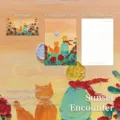 The Little Prince themed letter paper and envelope set with oil painting design - Encounter Sunset / 2 Envelopes and 4 Letter Papers Pack