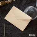 Vintage beigefarbener vergoldeter Umschlag mit eleganter Goldfolien-Relieftextur für Briefe - Beige # Einzelner Umschlag