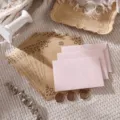 Vintage kraft letter paper and pink envelope set with 3 bronze wax seals - 3 Envelopes + 10 Kraft Rose Letter Sheets + 3 Wax Seals / Pink