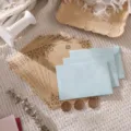 Vintage letter set with 3 blue envelopes, 3 wax seals and 10 rose kraft sheets - 3 Envelopes + 10 Kraft Rose Letter Sheets + 3 Wax Seals / Light Blue