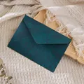 Elegant dark green textured specialty paper envelope for invitations and greeting cards - 1 Sheet / Vivid Green