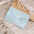 Premium light blue textured paper envelope with fine patterns for greeting cards and invitations - 1 Sheet / Light Blue