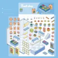 Creative PET 3D fruit shop landscape sticker set for DIY scene collage and crafts - Fruit Shop
