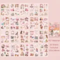 Juego de pegatinas PET con tema de viaje de verano para álbumes, 20 hojas, 105x148 mm. - Summer Romance / 20 Piezas/Paquete