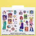 Hojas de pegatinas estilo chica anime neón Y2K para decoración de diario de bricolaje - 2 Hojas / Escape de la Realidad