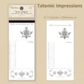 Bloc de notas vintage con diseño de tótem 50 hojas - Impresión de Tótem / 50 Hojas (57x132mm)