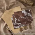 Vintage coffee brown envelope and writing stationery paper set with wax seals - 咖啡色信封套装