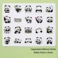 Set of 40 pieces cute panda cartoon stickers made of copperplate paper for scrapbooking - Happy Daily