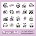 Cute Magic Cabin panda stickers for scrapbooking, 40 pieces coated paper adhesive decals - Magic Hut