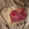 Vintage wine red gilded envelope and brown writing paper set with wax seals - 酒红色信封套装(牛皮信纸)
