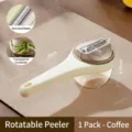 Pelador multifuncional color café con compartimento de almacenamiento - Marrón