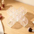 Transparent X-shaped acrylic makeup organizer with multiple compartments - Clear