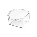 Clear plastic square storage bin with 9.6cm x 6.2cm dimensions for drawer organization - Small Square Style / 9.6x9.6x6.2cm / Clear