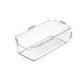 Transparent adjustable storage box divider for desk organization, 19.6cm length - Medium Rectangular Style / 19.6x9.5x6.2cm / Clear