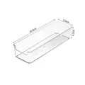 Clear plastic drawer organizer storage box showing dimensions 29.4 x 9.5 x 6.2 cm. - Large Rectangular Style / 29.4x9.5x6.2cm / Clear