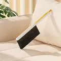 Multi-functional 2-in-1 handheld bed brush with yellow handle for dust cleaning - White Yellow