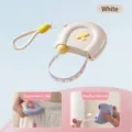 Metro a nastro bianco portatile a forma di borsa con cordino e ritorno automatico - Bianco