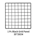 Black square wire grid panel for wall storage and DIY home decor, 35x35cm size - Grid Panel / 1 Piece/Pack (35*35cm) / Black