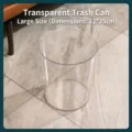 Modern large transparent iridescent waste bin for bathroom and office home decor - Large 12L / Clear