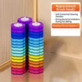 Set of colorful flower-shaped disposable toilet brush refill heads for bathroom - 7-piece Set / Multi-Color Refill Pack