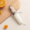 Συμπαγές φορητό σετ μαχαιριού φρούτων και αποφλοιωτή 2 σε 1 σε γκρι με κάλυμμα - Γκρι