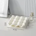 Porta spugnette trucco premium bianco a 9 scomparti, dimensioni 16,3x16,3 cm - Bianco