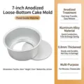 Professional 7-inch anodized aluminum alloy round cake mold with removable bottom - 7 Inch Anodized Round Loose Base