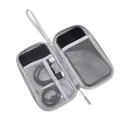 Professional light gray travel organizer pouch for digital cables and chargers - Single Layer (19*10*2.5cm) / Gray