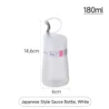 Botella de salsa japonesa blanca de 180 ml para cocina, 14,6 cm de altura y 6 cm de base - 180ML / Blanco