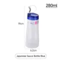 Botella de salsa azul de 280 ml de estilo japonés para aceite y aderezos de cocina - 280ml / Azul