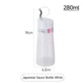 Botella de salsa blanca de 280ml estilo japonés antigoteo para aceite y vinagre - 280ml / Blanco