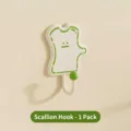 Kreativer Klebehaken in Frühlingszwiebelform mit niedlichem Design, 1er-Packung - Zwiebel Stil / 1 Stück / Cremeweiß & Grün