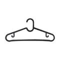 Langlebiger schwarzer Kunststoff-Kleiderbügel für die effiziente Schrankorganisation - 1 Stück / Schwarz