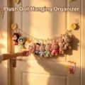Hanging wall organizer rope for plush toys and doll storage on door - Horizontal Hanging Style / 1 Piece