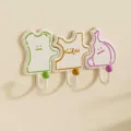 Set mit 3 kreativen Wandhaken im Cartoon-Gemüse-Design für Küche und Badezimmer - Zwiebel Ingwer Knoblauch Set / 3er-Set / Gemischte Farben