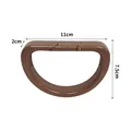 Asa marrón de plástico en forma de D para bolsas de compra con marcas de tamaño de 11cm de largo - Marrón