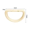 Asa ergonómica para bolsas de la compra de plástico, 11 cm de ancho, color crema - Beige