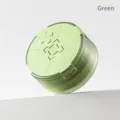 Green portable 4-compartment pill box storage case with integrated water cup feature - Green
