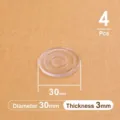 Set of 4 round silicone furniture feet pads 30mm diameter for floor protection use - Round / 30mm (Pack of 4)