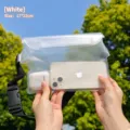 Clear white waterproof phone waist bag, 17x22cm, ideal for swimming and outdoor diving - 17x22cm / White