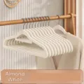 Almond white non-slip and non-marking thickened clothes hanger for wardrobe organization - 1 Piece / Almond White