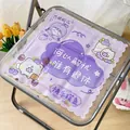 Cojín de gel refrescante morado con dibujos animados para silla de oficina - Resolver Preocupaciones