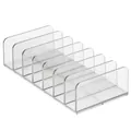 Transparent acrylic makeup organizer with 7 slots for eyeshadow palettes and powder - Small 7 Slots / Clear