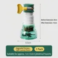 Green telescopic faucet water filter suitable for 1.6-2.3cm cylindrical taps, 1 pack unit - Basic Style / Luxury Green