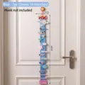 Blue wall hanging hair clip organizer strap with 16 storage slots, 69cm length - 1 Piece/Pack / Blue