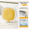 Machine à glace pilée jaune en acier inoxydable 316L sans électricité pour enfants - Style de Plateau à Glace (Avec Spatules) / Jaune